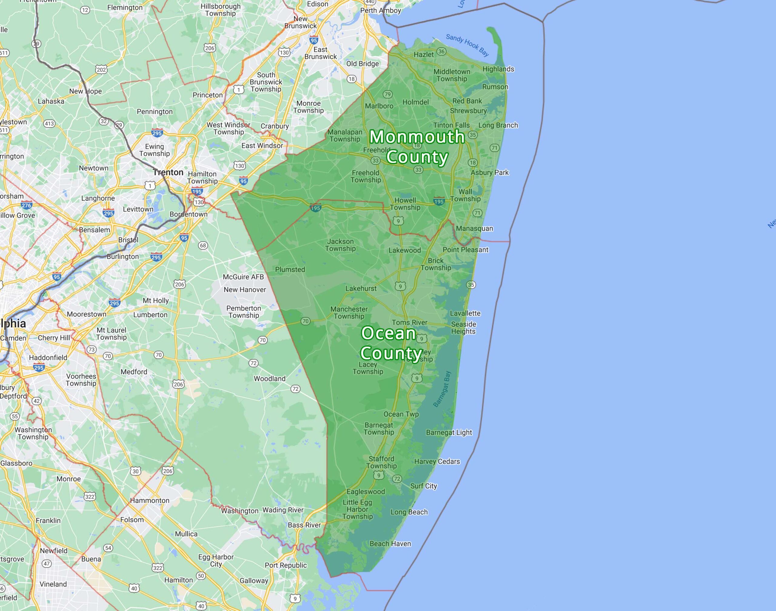 1800JUNKGONE Service Area Map