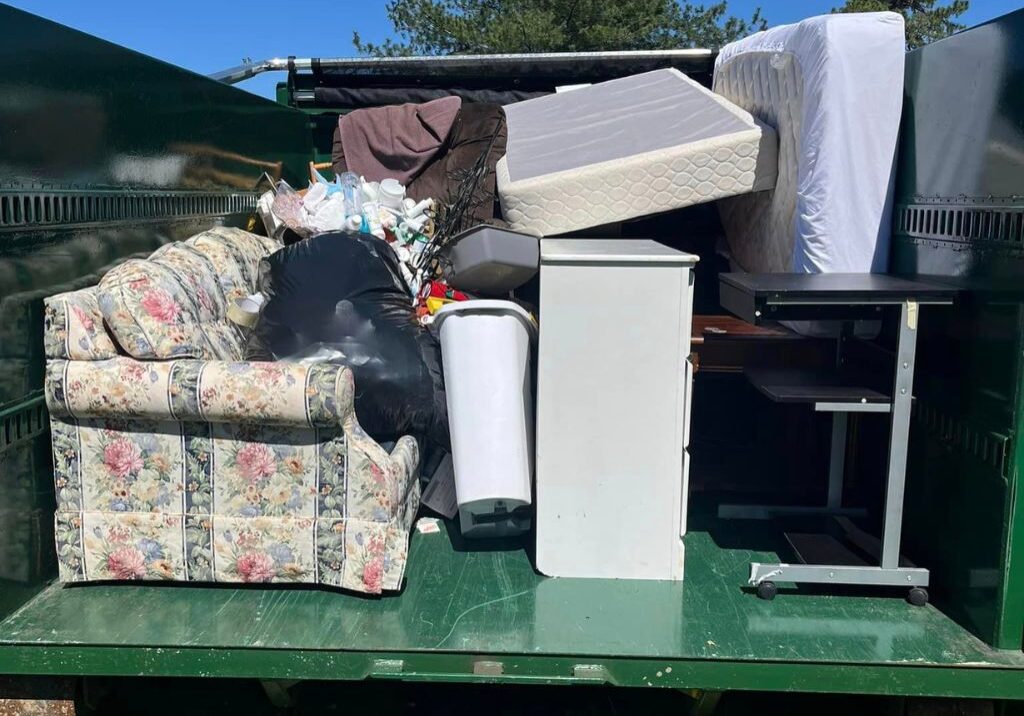 mattress in dumpster